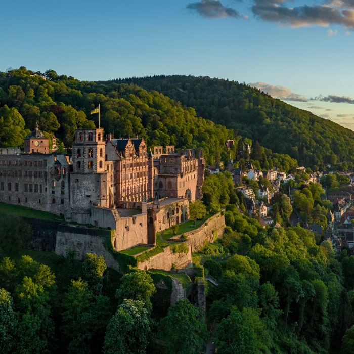 Luftbild Schloss Heidelberg