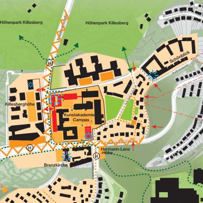 Städtebaulicher Wettbewerb Weissenhof 2027 - 1. Preis, Lageplan