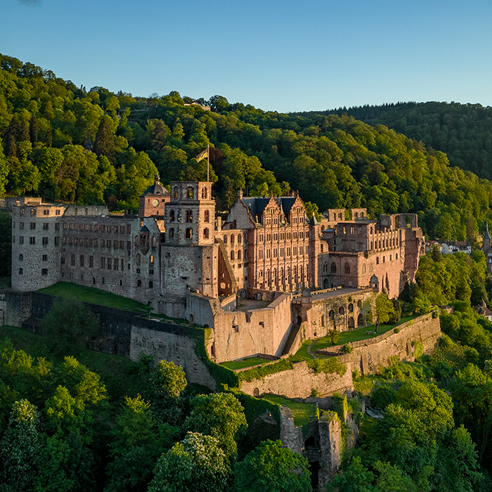 Ansicht auf Schloss Heidelberg