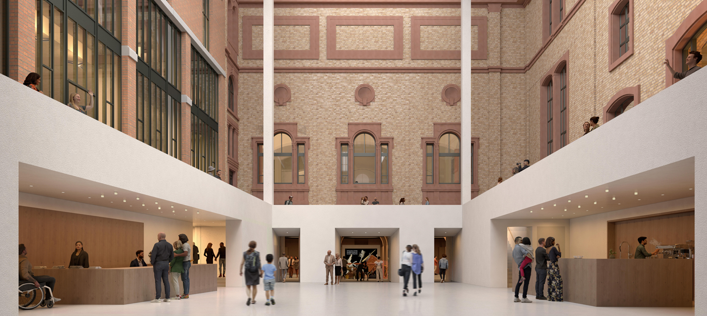 Visualisierung des Foyers der Kunsthalle Visualisierung des Foyers der Kunsthalle